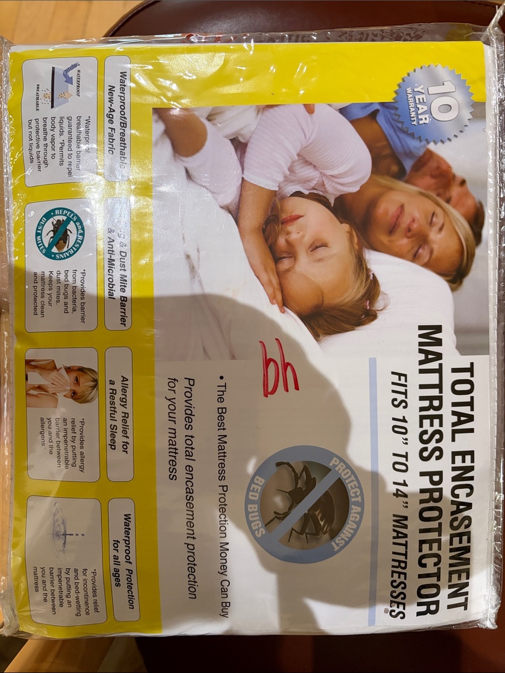 BRAND NEW Total Encapsulation Mattress Protector - White color SIZE FULL